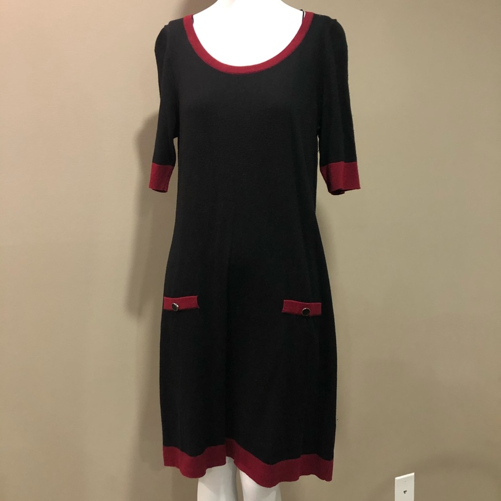 Smartset Black w/ Red Trim Sweaterdress